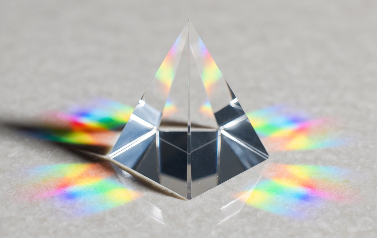 Refraction of light representing digital transparency